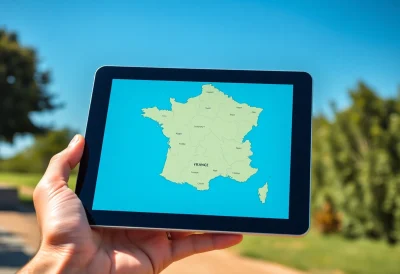 Parcourir les régions et départements grâce à une carte de France vierge interactive